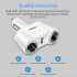  US Direct  Original PISEN Cigarette Lighter Charger  Dual Cigarette Lighter Sockets  1 USB Port  12V 24V Power Adapter  White  white