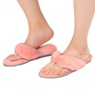 [US Direct] Original RockDove Women's Fuzzy Fur Thong Slippers with Memory Foam Pink_5-6