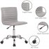  US Direct  Original Smugdesk Home Office Chair  Computer Chair Adjustable Height Ribbed Low Back Armless Swivel Conference Room Task Desk Chairs  Grey