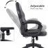  US Direct  Original Smugdesk Racing Gaming Chair Executive Bonded Leather Computer Office Chair with Adjustable Height and Padding Armrest