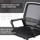[US Direct] Original Smugdesk Office Chair, Mid Back Mesh Office Computer Swivel Desk Task Chair, Ergonomic Executive Chair with Armrests, black