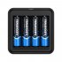  US Direct  Original TENAVOLTS AA Rechargeable Lithium Li ion Batteries  Pre charged  includes USB Charger  4 Pack  Black BLUE