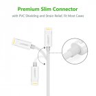 [US Direct] Original UGREEN Lightning Cable for Charging and Data Sync, Up to 2.4A, Compatible with Apple Devices (3 ft, White) White_1M