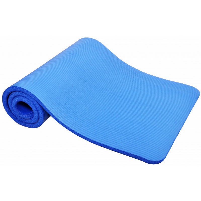 US Original BalanceFrom GoCloud All-Purpose 1-Inch Extra Thick High Density Anti-Tear Exercise Yoga Mat with Carrying Strap, Black Blue