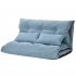  US Direct  Oris Fur  Sofa Bed Adjustable Folding Futon Sofa Leisure Sofa Bed with Two Pillows