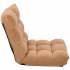  US Direct  Orisfur  Fabric Upholstered Folding Lazy Sofa Chair Adjustable Floor Sofa Chair Yellow