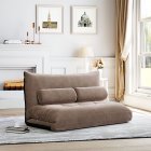 [US Direct] Orisfur. Sofa Bed Adjustable Folding Futon Sofa Video Gaming Sofa Lounge Sofa with Two Pillows