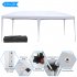  US Direct  Outdoor Camping Folding Tent Waterproof 3 Adjustable Height Oxford Cloth Tent With Carry Bag 3 X 6m White