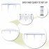  US Direct  Outdoor Camping Folding Tent Waterproof 3 Adjustable Height Oxford Cloth Tent With Carry Bag 3 X 6m White