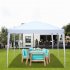  US Direct  Outdoor Camping Folding Tent Waterproof 3 Adjustable Height Oxford Cloth Tent With Carry Bag 3 X 6m White