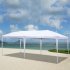  US Direct  Outdoor Camping Folding Tent Waterproof 3 Adjustable Height Oxford Cloth Tent With Carry Bag 3 X 6m White