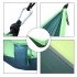  US Direct  Outdoor Camping Hammock Contrast Color Nylon Parachute Fabric Double layer Sleep Hammock 260x140cm Dark green   fruit green