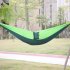  US Direct  Outdoor Camping Hammock Contrast Color Nylon Parachute Fabric Double layer Sleep Hammock 260x140cm Dark green   fruit green
