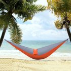US Outdoor Camping Hammock Contrast Color Nylon Parachute Fabric Double-layer