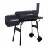  US Direct  Outdoor  Charcoal  Grill   With Wheels thermometer Portable Outdoor Picnic Camping Cooking Tool Black