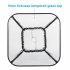  US Direct  Outdoor Dining Table Easy To Assemble Weather proof Patio Garden Square Tempered Glass Table 80x80x70cm black