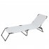  US Direct  Outdoor Folding  Three fold  Camping  Bed For Courtyard Beach Reclining Lounger Gray
