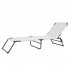  US Direct  Outdoor Folding  Three fold  Camping  Bed For Courtyard Beach Reclining Lounger Gray