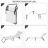  US Direct  Outdoor Folding  Three fold  Camping  Bed For Courtyard Beach Reclining Lounger Gray