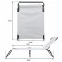  US Direct  Outdoor Folding  Three fold  Camping  Bed For Courtyard Beach Reclining Lounger Gray