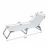  US Direct  Outdoor Folding  Three fold  Camping  Bed For Courtyard Beach Reclining Lounger Gray