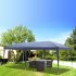  US Direct  Outdoor Folding Tent Adjustable Height Home Use Camping Waterproof Sun Shelter Tent With Carry Bag 3 X 6m blue