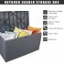  US Direct  Outdoor Garden Plastic Deck Box 120gal Storage Capacity Waterproof Lockable Ostorage Container Photo Color