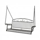 US Outdoor Garden Iron Wire Double Swing Chair Rust Resistant Hanging Swing