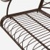  US Direct  Outdoor Garden Iron Wire Double Swing Chair Rust Resistant Hanging Swing For Porch Patio Home Decoration dark brown