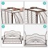  US Direct  Outdoor Garden Iron Wire Double Swing Chair Rust Resistant Hanging Swing For Porch Patio Home Decoration dark brown