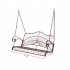  US Direct  Outdoor Garden Iron Wire Double Swing Chair Rust Resistant Hanging Swing For Porch Patio Home Decoration dark brown