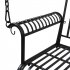  US Direct  Outdoor Garden Iron Wire Double Swing Chair Rust Resistant Hanging Swing For Porch Patio Home Decoration black