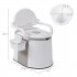  US Direct  Outdoor Portable Toilet With Carton slip Strip Travel Toilet For Camping  hiking  fishing 52 5 x 42 5 x 66cm off white