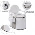  US Direct  Outdoor Portable Toilet With Carton slip Strip Travel Toilet For Camping  hiking  fishing 52 5 x 42 5 x 66cm off white