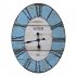  US Direct  Oval Decorative  Mirror artisasset N101 Wood 60 44 45 4cm Household Clock Mirror Blue and white