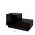  US Direct  P2 Grade 15mm Pb Led Nightstand 2 Drawer Bedside End Table Bedroom black
