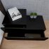  US Direct  P2 Grade 15mm Pb Led Nightstand 2 Drawer Bedside End Table Bedroom black