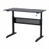  US Direct  Particle Board   Metal Frame Desk Adjustable Height Desk With Crank Adjustable Height From 28 7 To 44 5 Inches Black