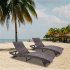  US Direct  Patio Furniture Outdoor Rattan Wicker Lounge  Chair With Removable Cushions Brown gradient