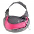  US Direct  Pet Sling Bag Breathable Mesh Travel Safe Single Shoulder Bag For Dogs Cats M Rose red