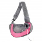 [US Direct] Pet Travel Bag Sling Backpack Travel Tote Single Shoulder Bag For Dogs Cats Rose Red L