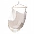  US Direct  Pillow Hanging Chair With Tassel Lightweight Sleep Hammock For Camping Hiking Traveling 100 X 130 Cm beige