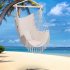  US Direct  Pillow Hanging Chair With Tassel Lightweight Sleep Hammock For Camping Hiking Traveling 100 X 130 Cm beige