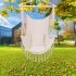  US Direct  Pillow Hanging Chair With Tassel Lightweight Sleep Hammock For Camping Hiking Traveling 100 X 130 Cm beige