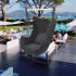  US Direct  Pillow Hanging Chair With Tassel 198lbs Load Capacity Sleep Hammock For Patio Porch Garden Backyard Decor grey