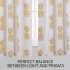  US Direct  Pineapple Print Polyester Linen Valance Window Treatment Yellow 55  15 
