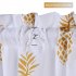  US Direct  Pineapple Print Plain Weave Waterproof Fabric Window Valance Yellow 60  15 
