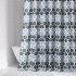  US Direct  Polyester Fabric Geometric Pattern Bathroom Decoration Water repellent Mildew resistant Shower Curtain  Gray 72  72 