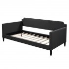  US Direct  Polyester Twin Daybed  Double Seat Sofa  Bed Household Furniture For Living Room gray