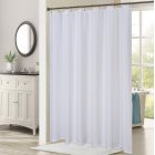 US HAPERLARE Polyester Waffle Weave Textured Grommet Top Shower Curtain Bathroom Decorations Thicken Strengthen Waterproof Fabric Bath Curtain White 72